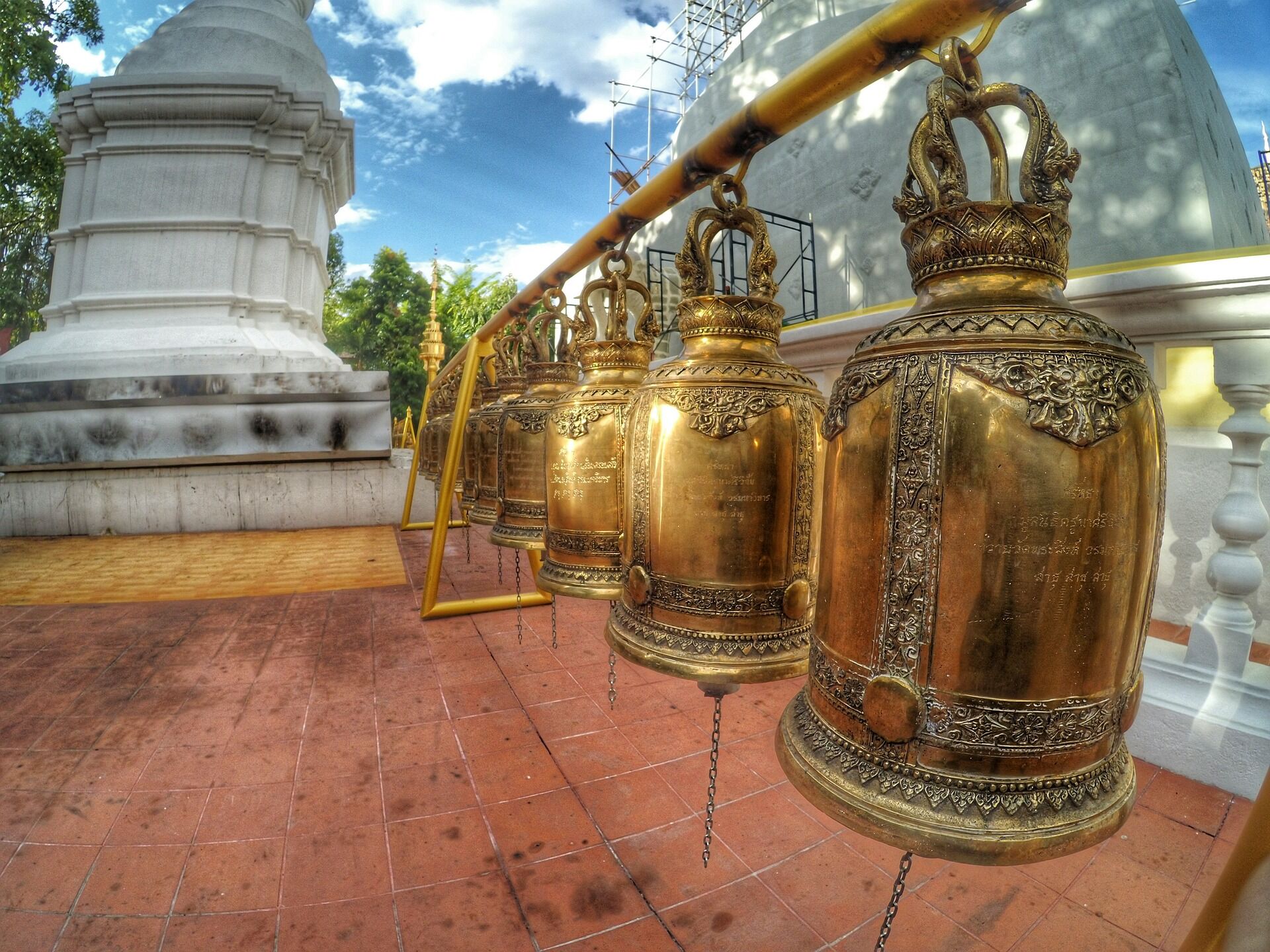 Chiang Mai Bells in Pagoda, Thailand